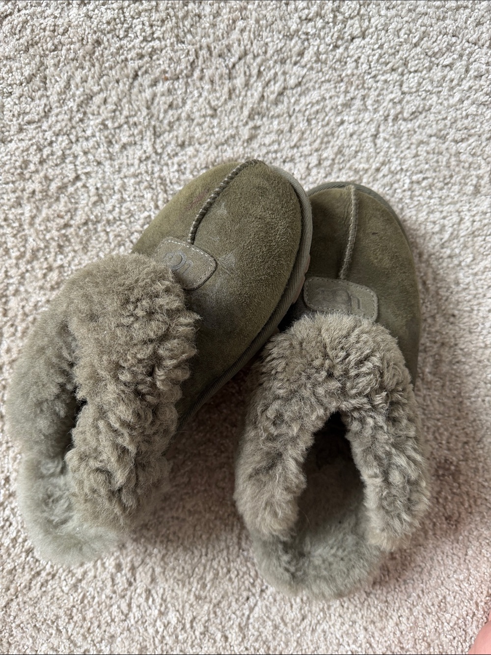 UGG Women's Suede Slip-On Slippers in Taupe
